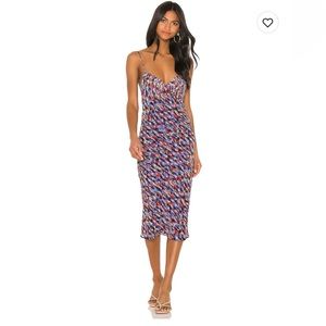 House of Harlow 1960 X Revolve Gemma dress in blue multi